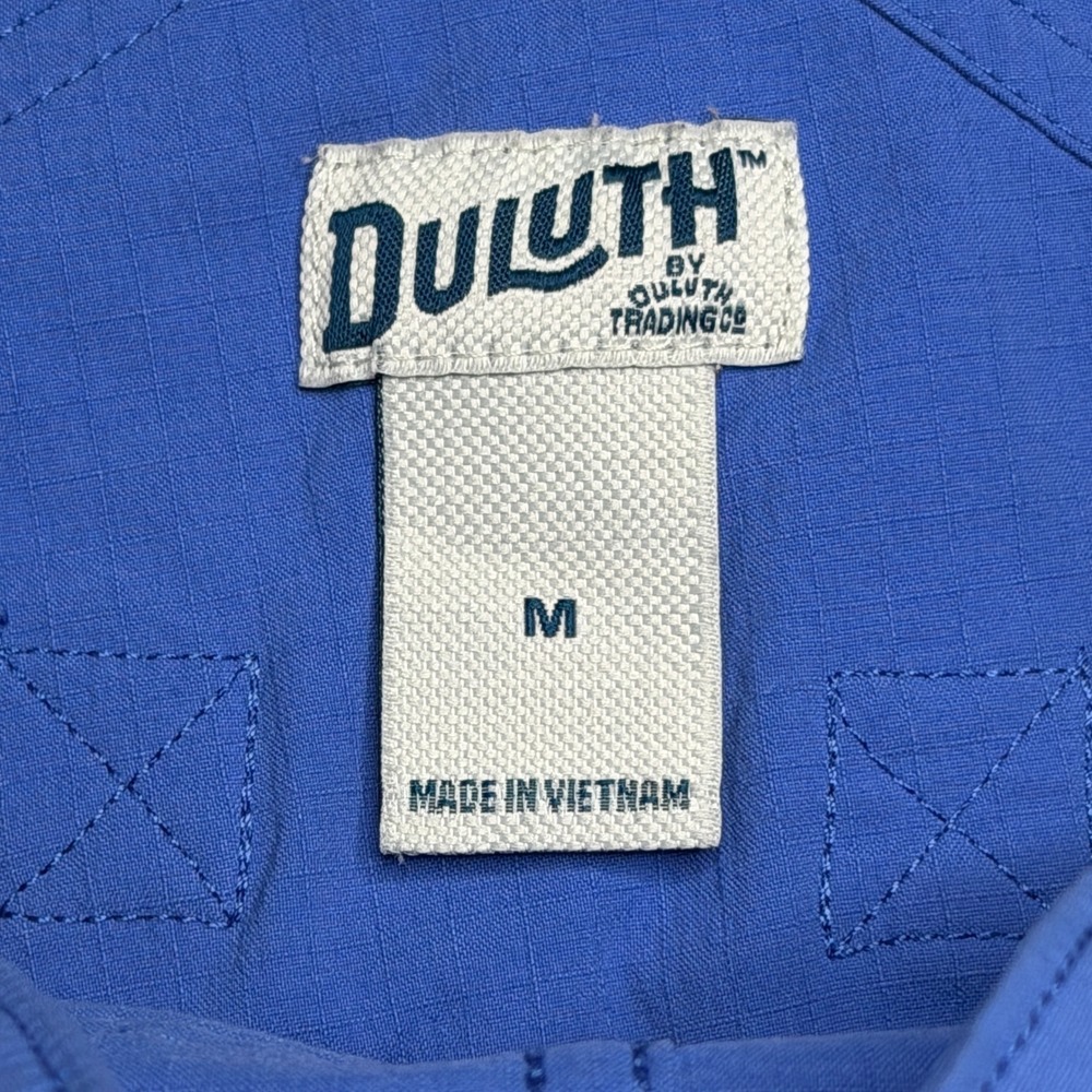 Duluth Heirloom Gardening Shorts Overalls Womens Medium Royal Blue Bib Shortalls - Picture 4 of 8